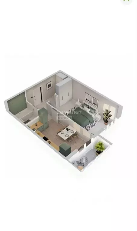 1-к кв. Амурская область, Благовещенский район, с. Чигири ул. ... - Фото 2