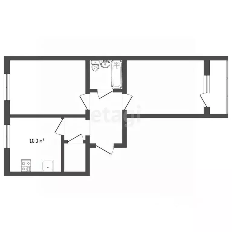 2-к кв. Оренбургская область, Оренбург ул. Фронтовиков, 6/1 (60.7 м) - Фото 1