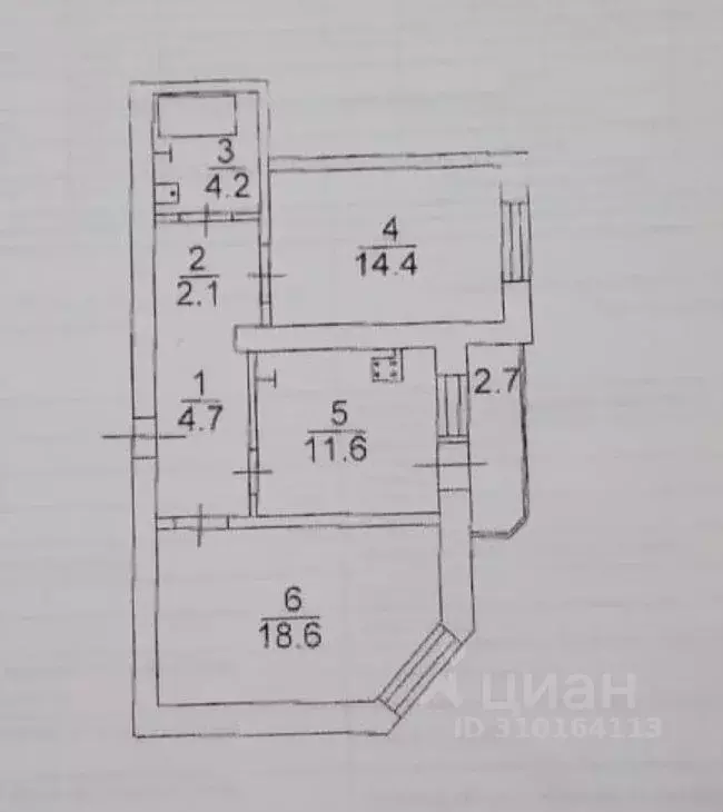 2-к кв. Саратовская область, Саратов ул. Имени С.Ф. Тархова, 39 (58.0 ... - Фото 0