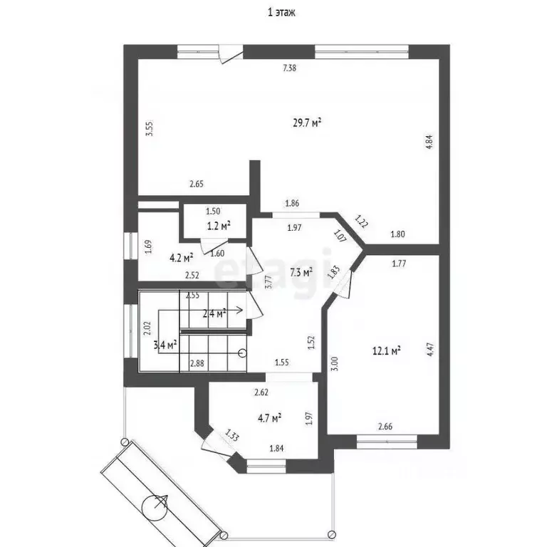 Дом в Краснодарский край, Краснодар ул. Боголюбовская, 69 (122 м) - Фото 1