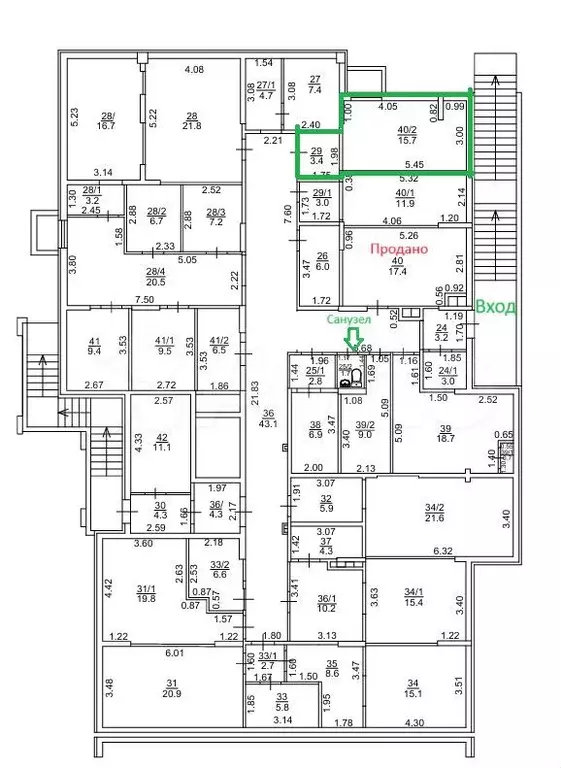 Офис с арендатором 19.1 м Доход 12тр Собственник - Фото 0