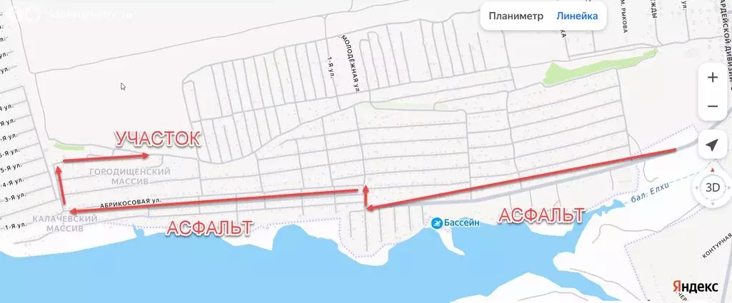 Участок в Волгоград, СНТ Чайка, Городищенский массив (15 м) - Фото 1