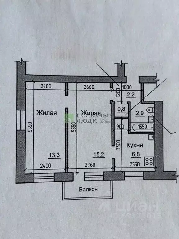 2-к кв. Орловская область, Орел ул. Маринченко, 2 (42.0 м) - Фото 2