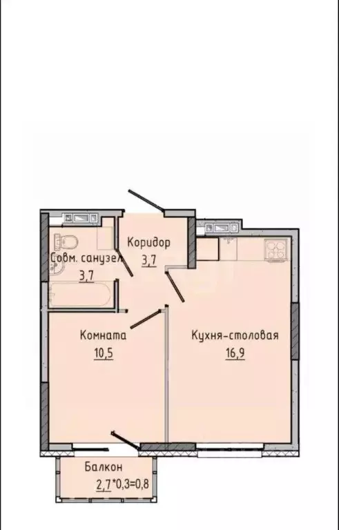 1-к кв. Удмуртия, Ижевск Камбарская ул., 94к2 (36.0 м) - Фото 1