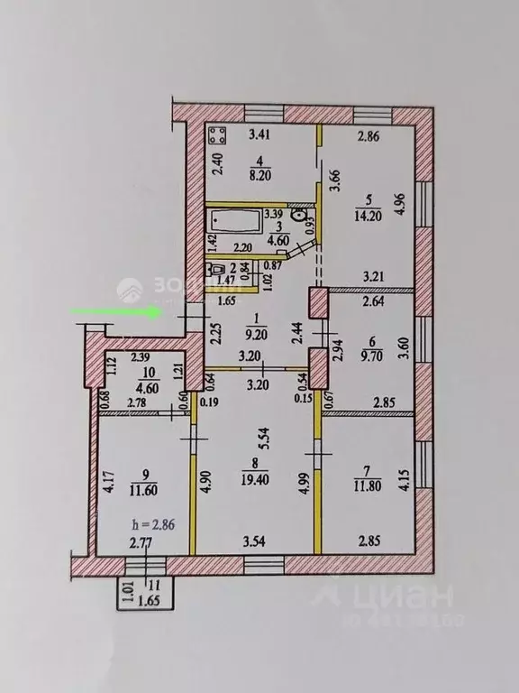 5-к кв. Чувашия, Чебоксары просп. Ленина, 11 (94.5 м) - Фото 1