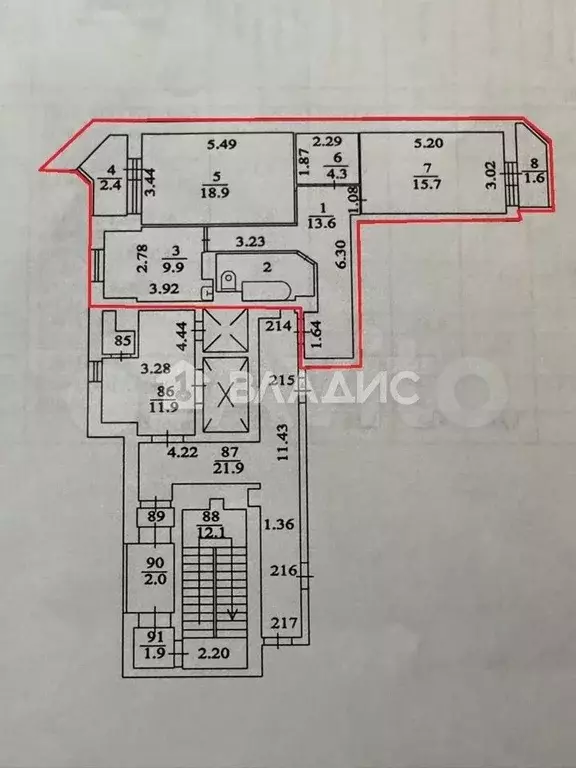 2-к. квартира, 68 м, 13/17 эт. - Фото 0