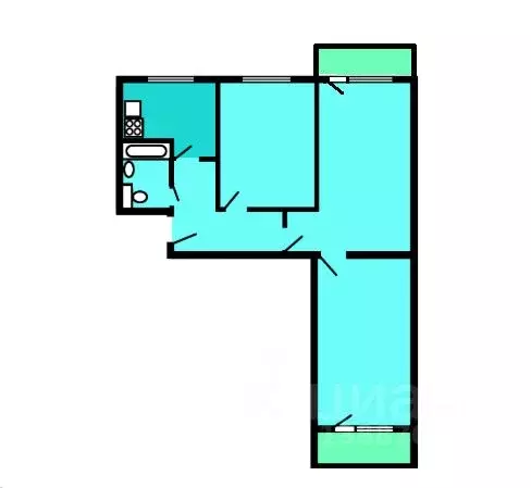 3-к кв. Москва 3-я Карачаровская ул., 4К1 (64.9 м) - Фото 2