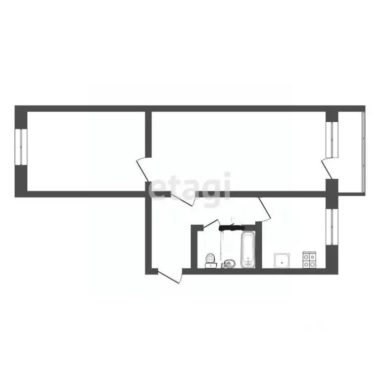2-к кв. Тульская область, Венев Южный мкр, 15 (47.0 м) - Фото 1