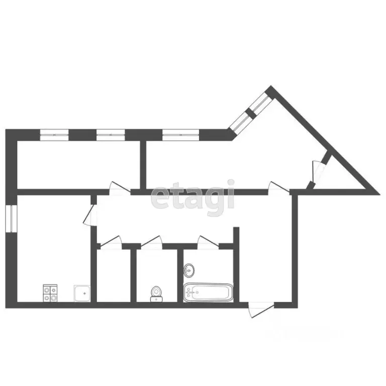 2-к кв. Тюменская область, Тюмень ул. Республики, 204к13 (60.9 м) - Фото 2