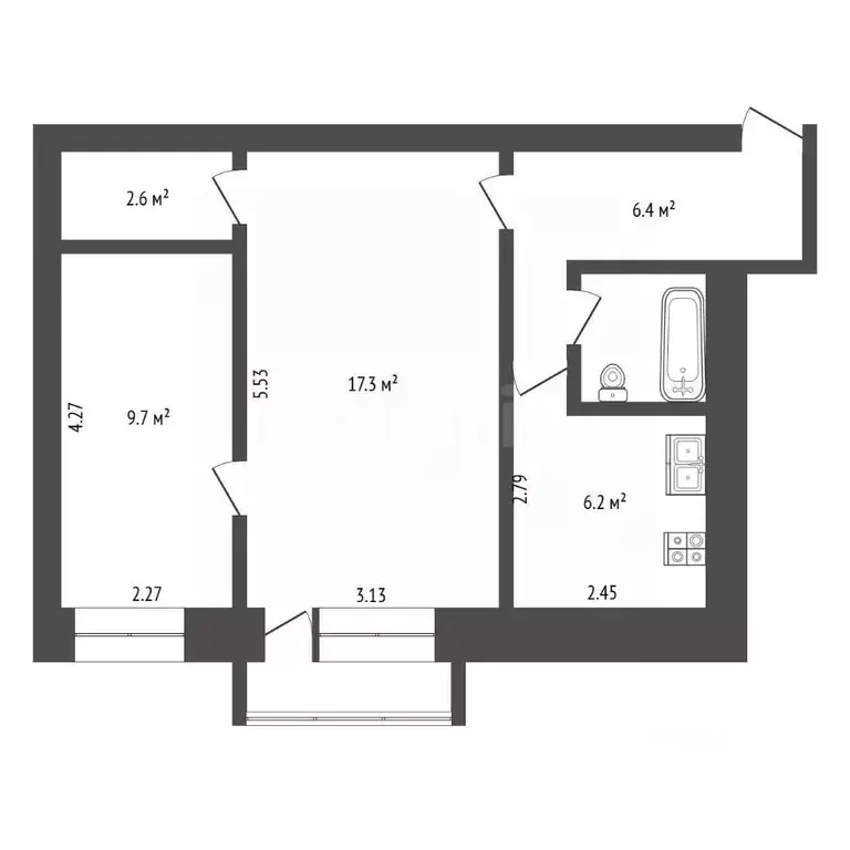 2-к кв. Владимирская область, Ковров ул. Белинского, 1/1 (44.5 м) - Фото 2