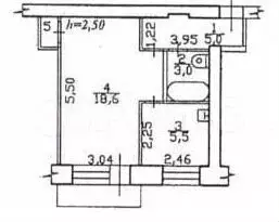 1-к. квартира, 32,9 м, 4/4 эт. - Фото 0