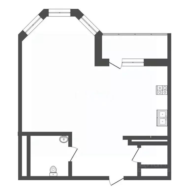 Студия Московская область, Красногорск Павшинская ул., 2 (37.9 м) - Фото 2