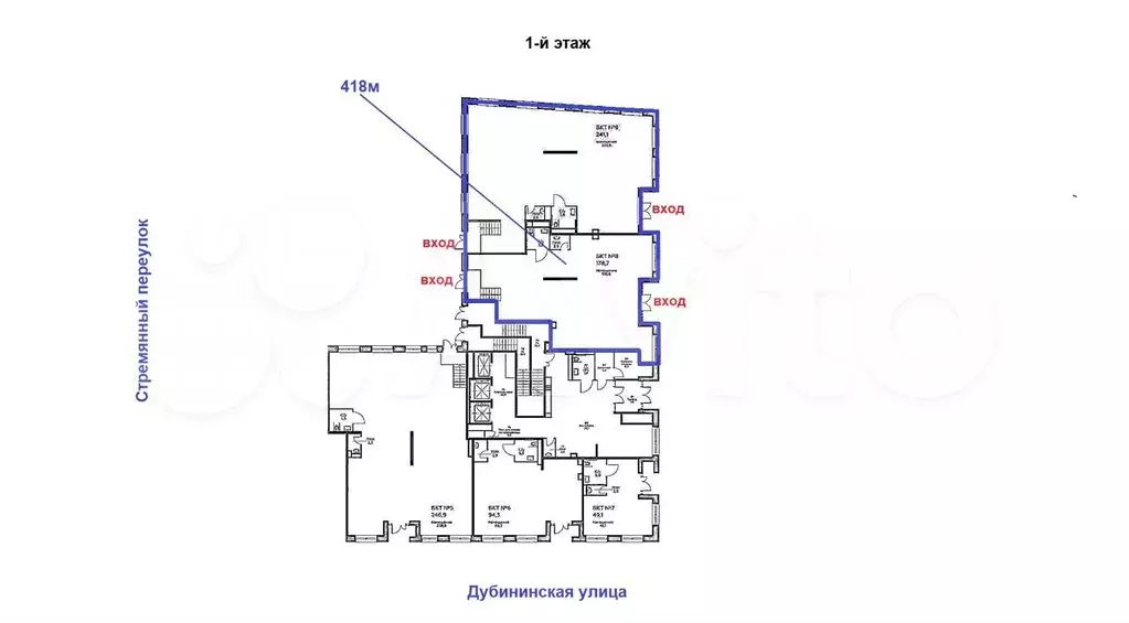 418 м2 аренда в новом ЖК - Фото 0