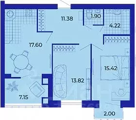 2-к кв. Брянская область, Брянск ул. Ильи Иванова, 5 (71.49 м) - Фото 0