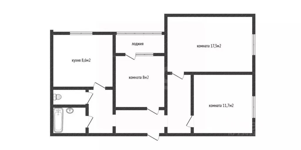 3-к кв. Белгородская область, Белгород 10-й мкр, ул. Спортивная, 2 ... - Фото 1