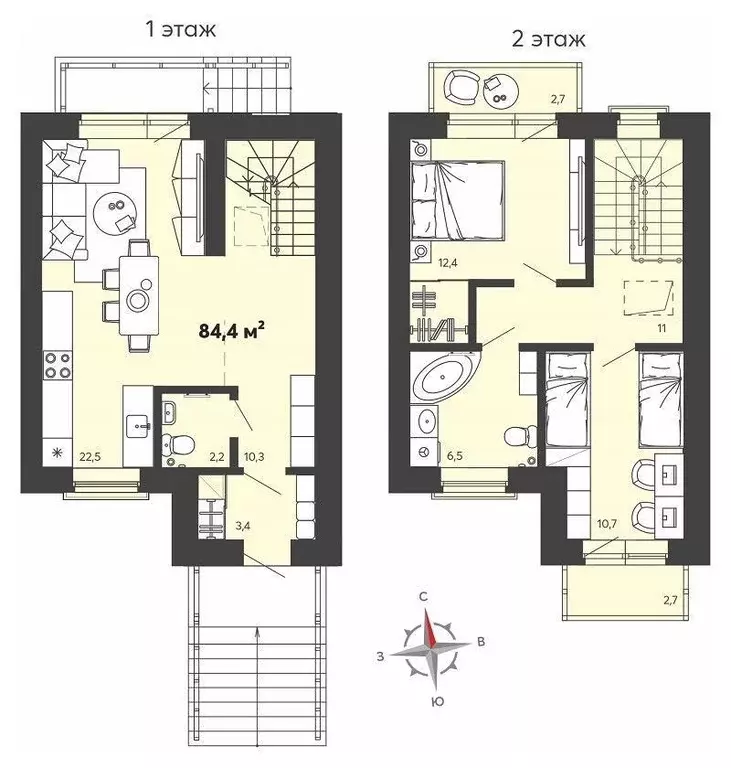 Таунхаус, 84.4 м - Фото 2