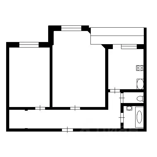 2-к кв. Ханты-Мансийский АО, Нижневартовск ул. Ленина, 36А (55.0 м) - Фото 1