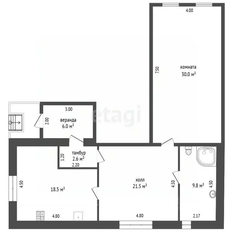 Дом в Татарстан, Елабуга ул. Максима Горького, 109А (81 м) - Фото 2