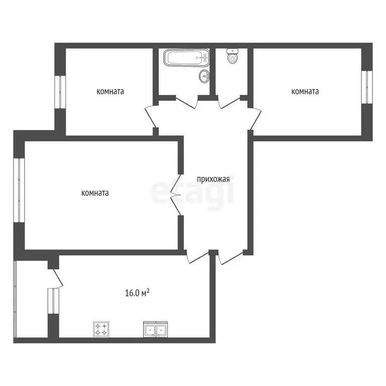 3-комнатная квартира: Ростов-на-Дону, Берберовская улица, 8с2 (80 м) - Фото 0