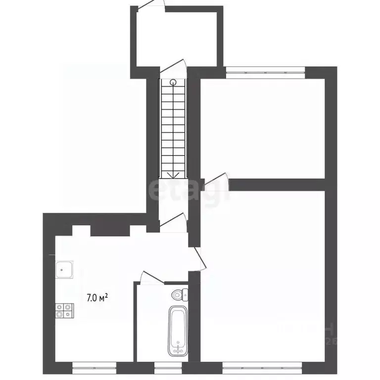 2-к кв. Калужская область, пос. Бабынино ул. Строительная, 10 (38.9 м) - Фото 2