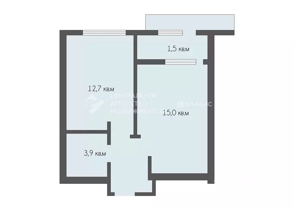 1-к кв. Рязанская область, Рязань Вега жилой комплекс (37.37 м) - Фото 1