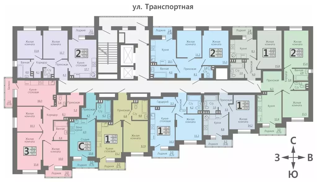 2-к кв. Воронежская область, Семилуки  (54.9 м) - Фото 1