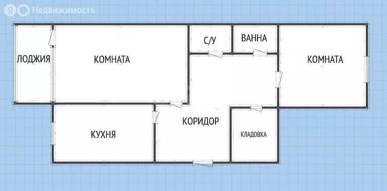 2-комнатная квартира: Нерехта, улица Калинина, 19 (50.9 м) - Фото 1