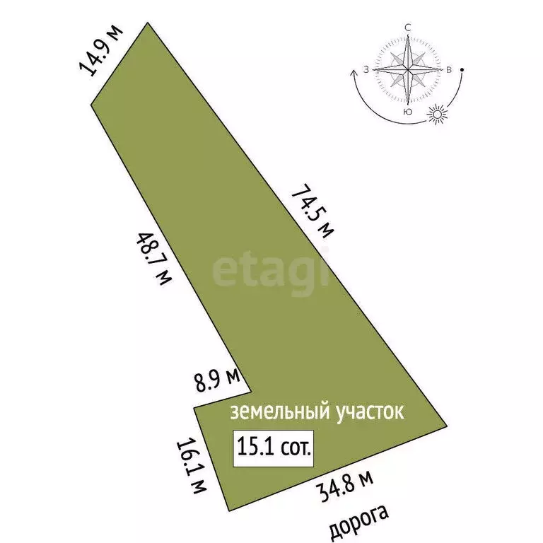 Участок в Танайка, Восточная улица (10 м) - Фото 0