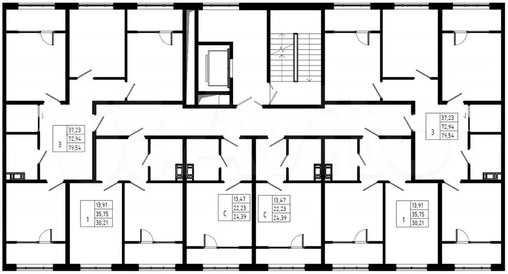 3-к. квартира, 79,5 м, 7/8 эт. - Фото 1