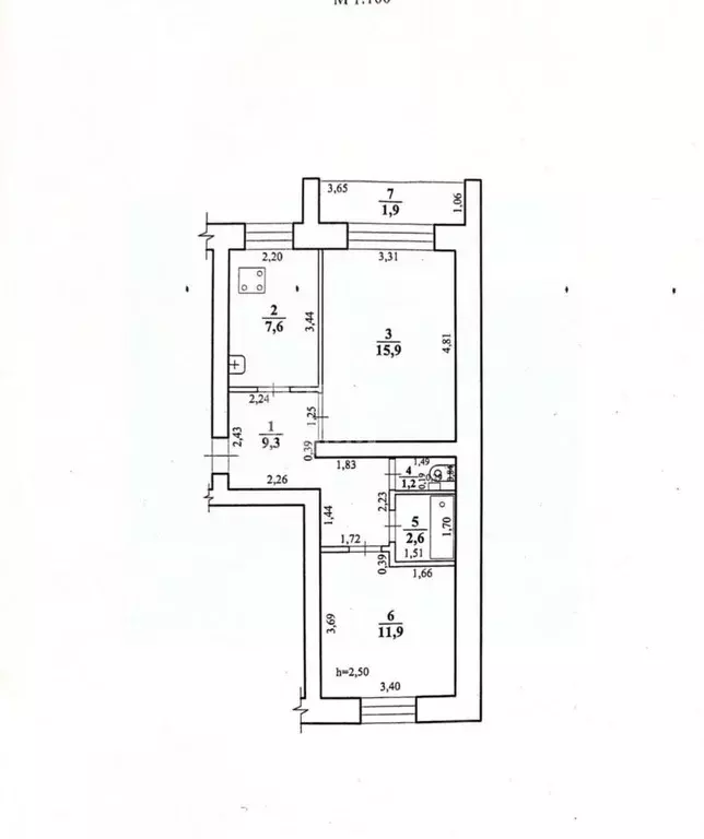2-к кв. Забайкальский край, Чита ул. Энтузиастов, 54 (50.4 м) - Фото 1