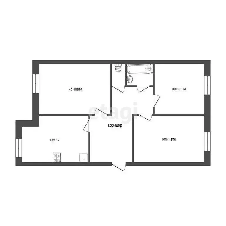 3-комнатная квартира: Кириши, улица Строителей, 17 (67.6 м) - Фото 1