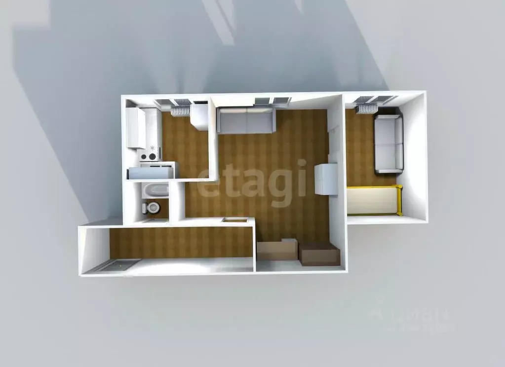 2-к кв. Сахалинская область, Южно-Сахалинск ул. Ленина, 298 (45.1 м) - Фото 2