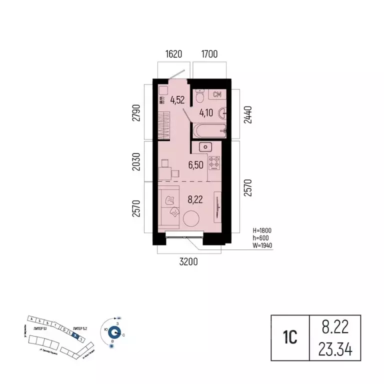 1-к кв. Башкортостан, Уфа Глумилино-1 мкр, Новатор жилой комплекс ... - Фото 1
