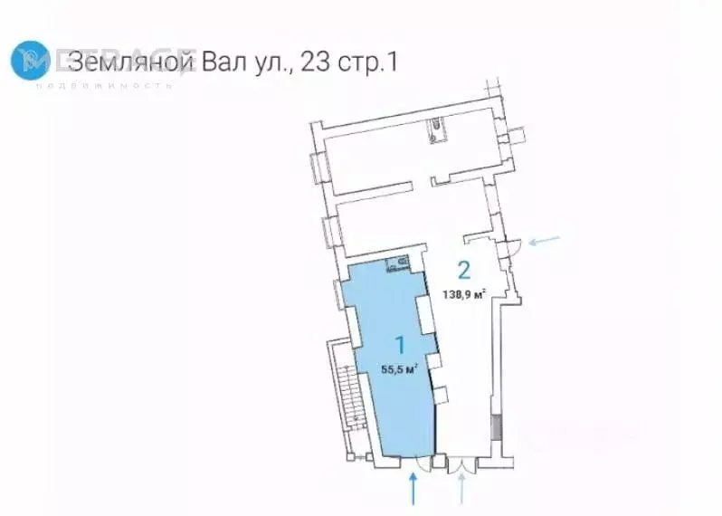 Офис в Москва ул. Земляной Вал, 23С1 (56 м) - Фото 1