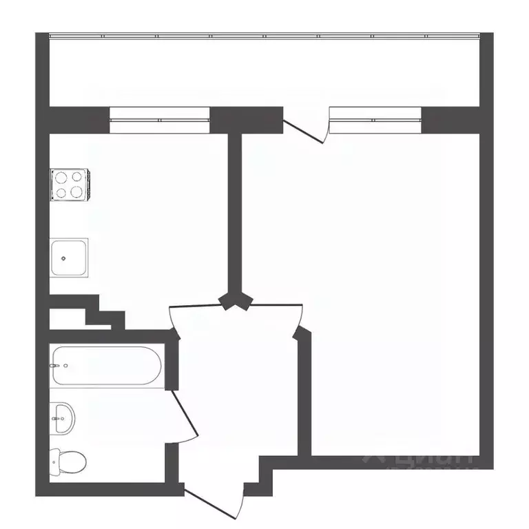1-к кв. Тюменская область, Тюмень Антипино мкр, ул. Буденного, 11 ... - Фото 2