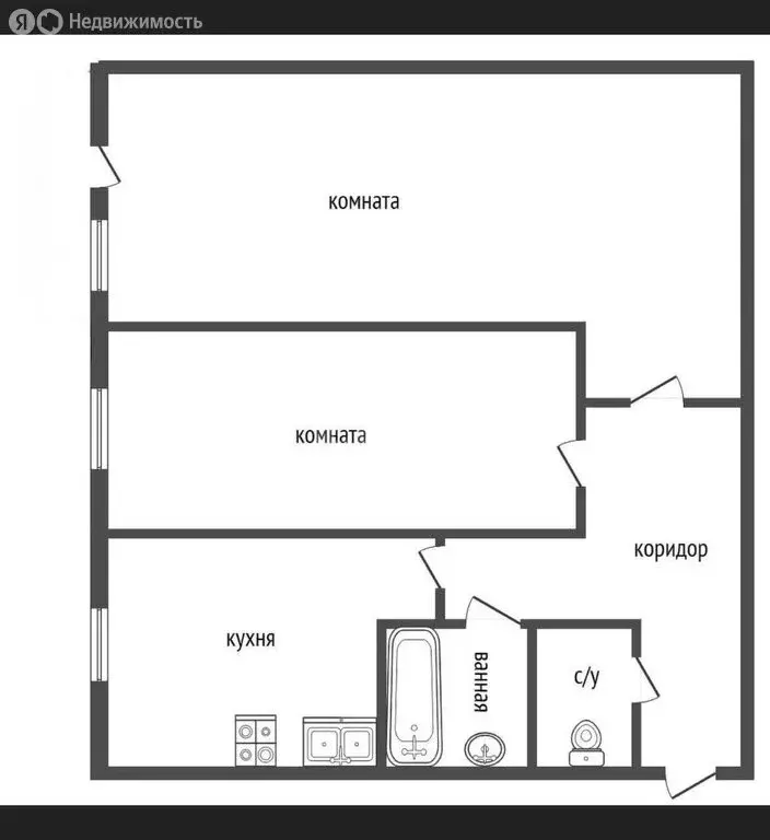 2-комнатная квартира: Нижний Тагил, улица Кольцова, 25 (50 м) - Фото 1