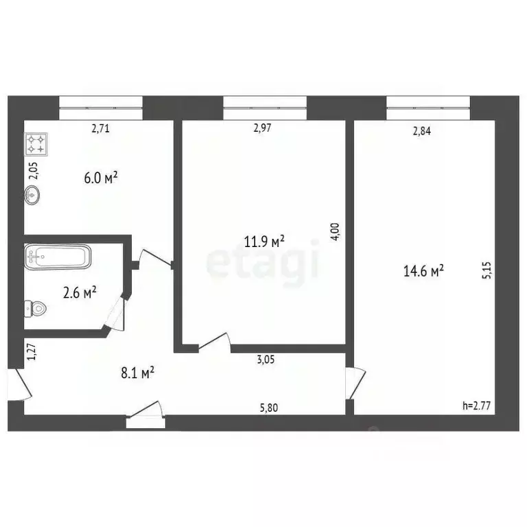 2-к кв. Владимирская область, Ковров ул. Лопатина, 76 (43.2 м) - Фото 2