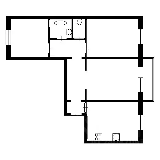 3-к кв. Красноярский край, Красноярск Судостроительная ул., 131 (77.0 ... - Фото 1