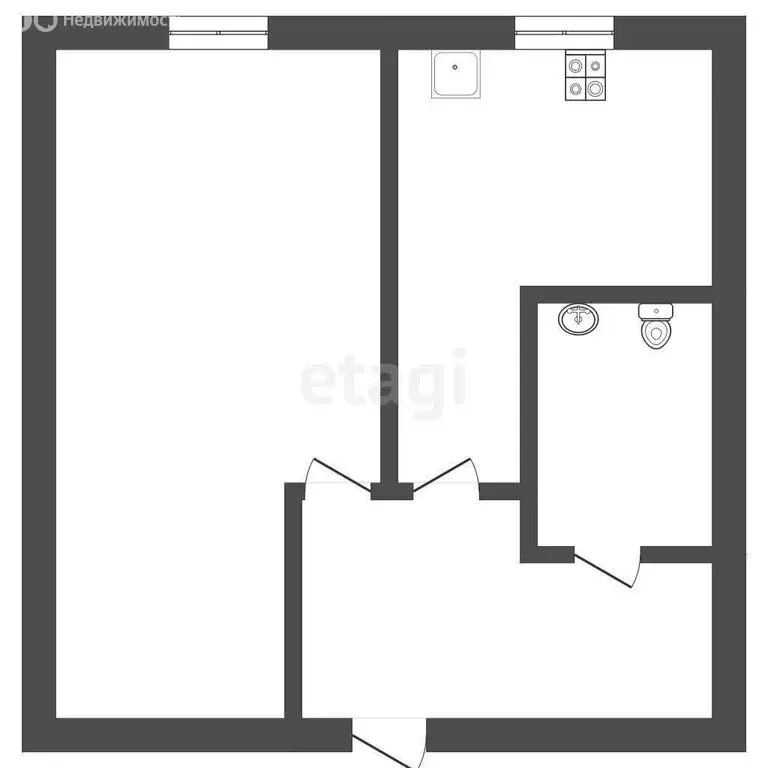 1-комнатная квартира: Ишим, улица Карла Маркса, 78 (31 м) - Фото 1