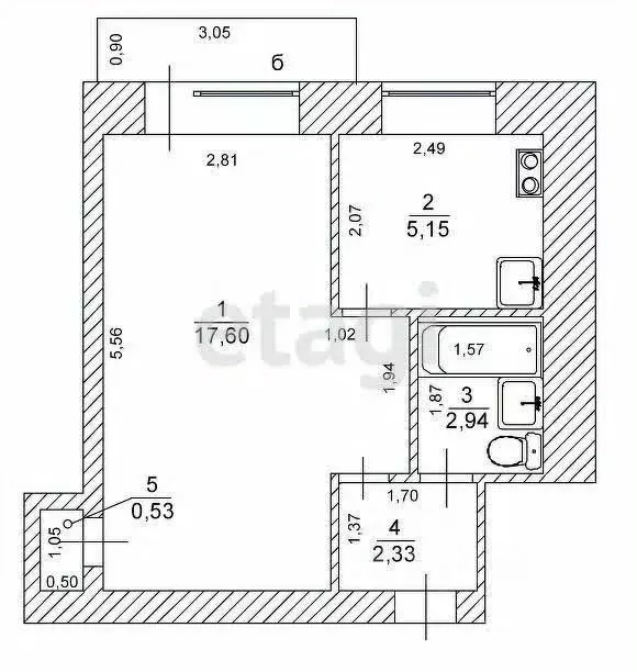 1-к кв. Ульяновская область, Ульяновск проезд Караганова, 3 (28.6 м) - Фото 2
