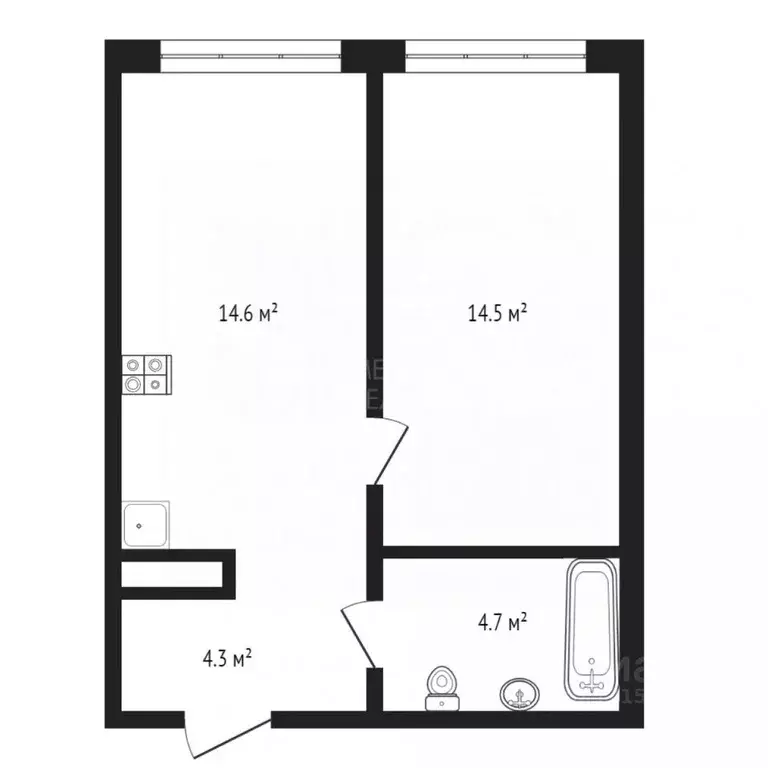 1-к кв. Тюменская область, Тюмень ул. Анатолия Клиндюка, 6 (36.1 м) - Фото 2