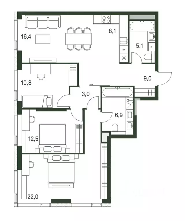 4-к кв. Москва проезд 4-й Красногорский, 3 (93.8 м) - Фото 0