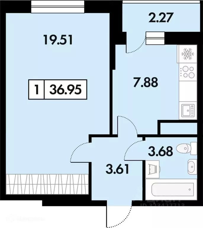 1-к кв. Рязанская область, Рязанский район, Дядьковское с/пос, с. ... - Фото 2