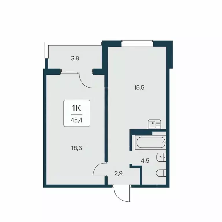 1-к кв. Новосибирская область, Новосибирск Игарская ул., 6 (40.8 м) - Фото 0