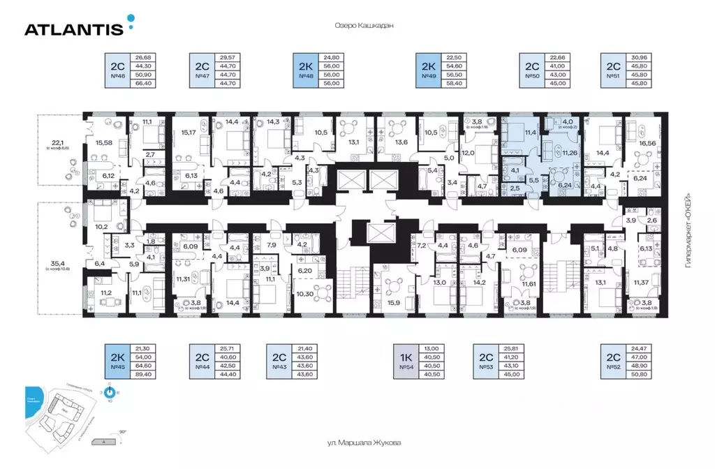 2-к кв. Башкортостан, Уфа Сипайлово жилрайон, Атлантис жилой комплекс ... - Фото 2