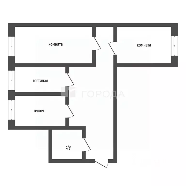 3-к кв. Кемеровская область, Новокузнецк ул. Циолковского, 3 (55.6 м) - Фото 2