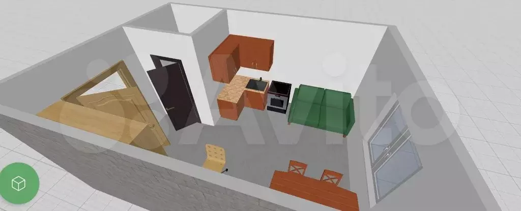 Квартира-студия, 11,9 м, 1/9 эт. - Фото 1