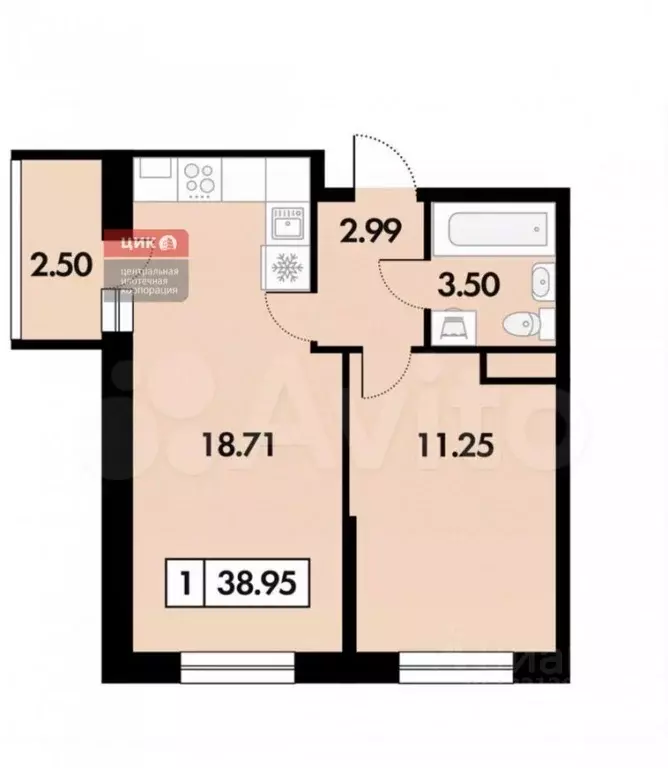 1-к кв. Рязанская область, Рязанский район, Дядьковское с/пос, с. ... - Фото 1