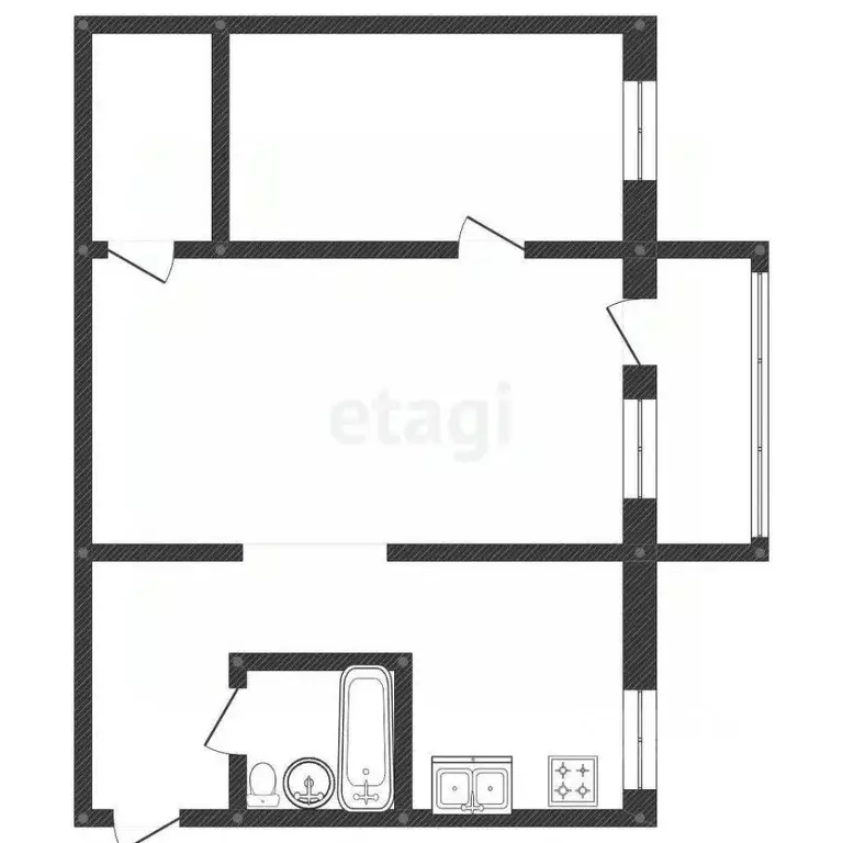 2-к кв. Костромская область, Кострома Кинешемское ш., 10 (42.4 м) - Фото 2