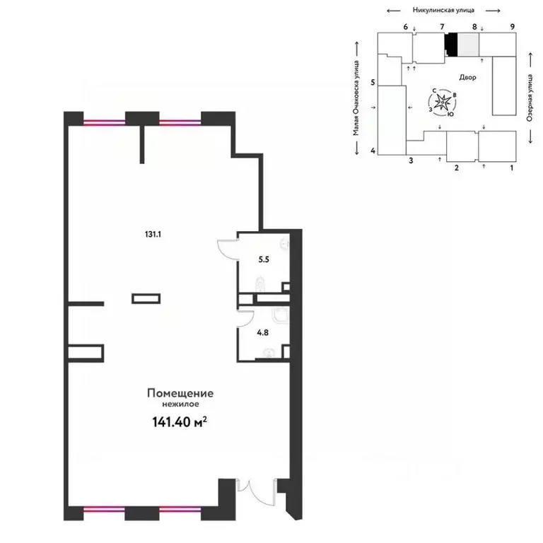Помещение свободного назначения в Москва Страна Озерная жилой комплекс ... - Фото 1